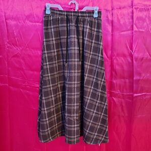 Drawstring Waist Midi Skirt